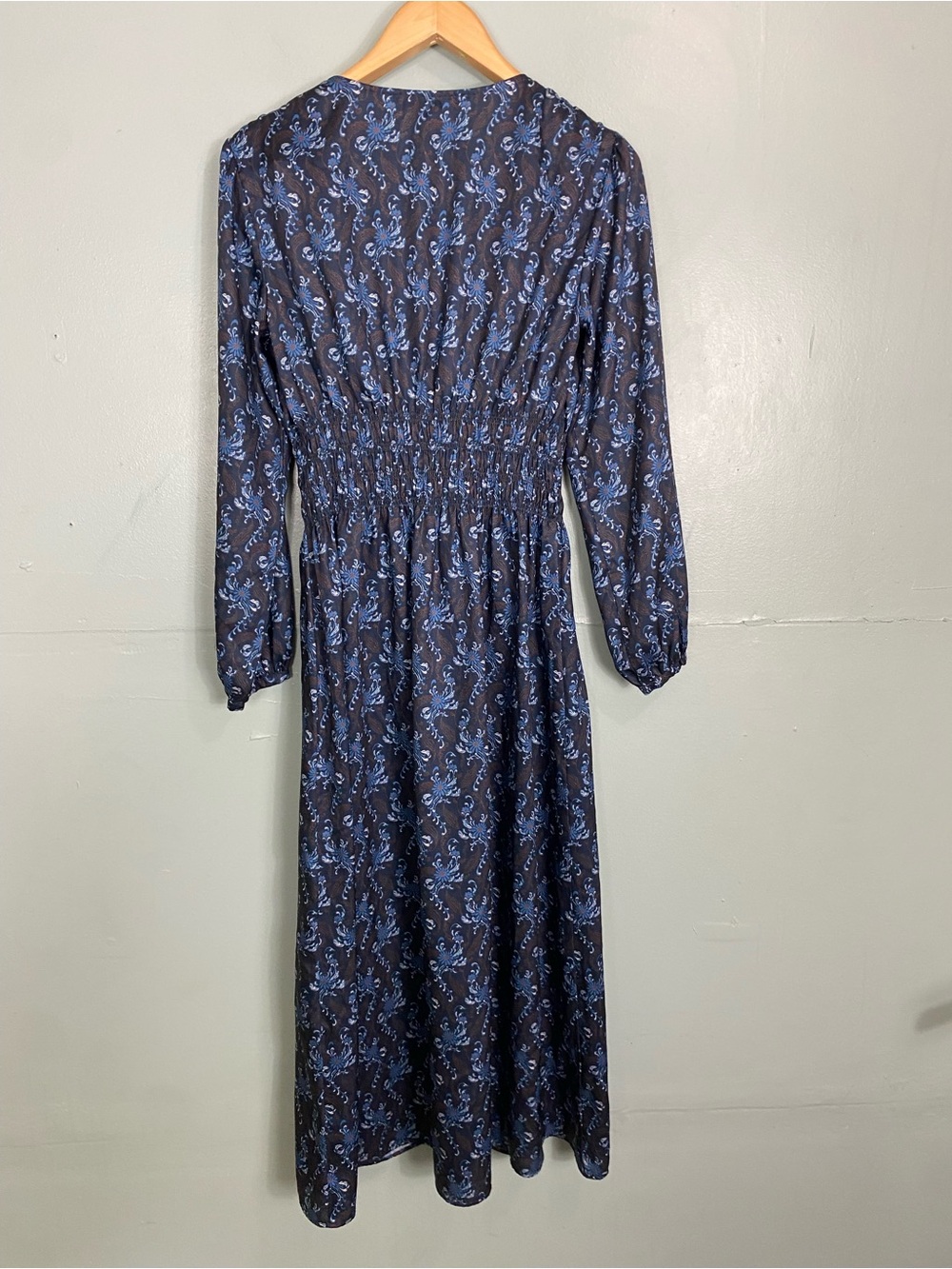 Hill House The Rosely Dress Floral Blue Maxi Medium - Picture 6 of 7
